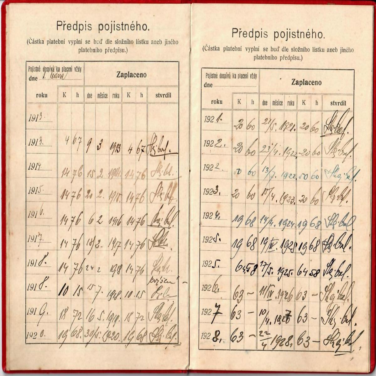 Vzájemně pojišťovací spolek proti škodám ohněm zpúsobenýcm v Albrechticích nad Orlicí 1912